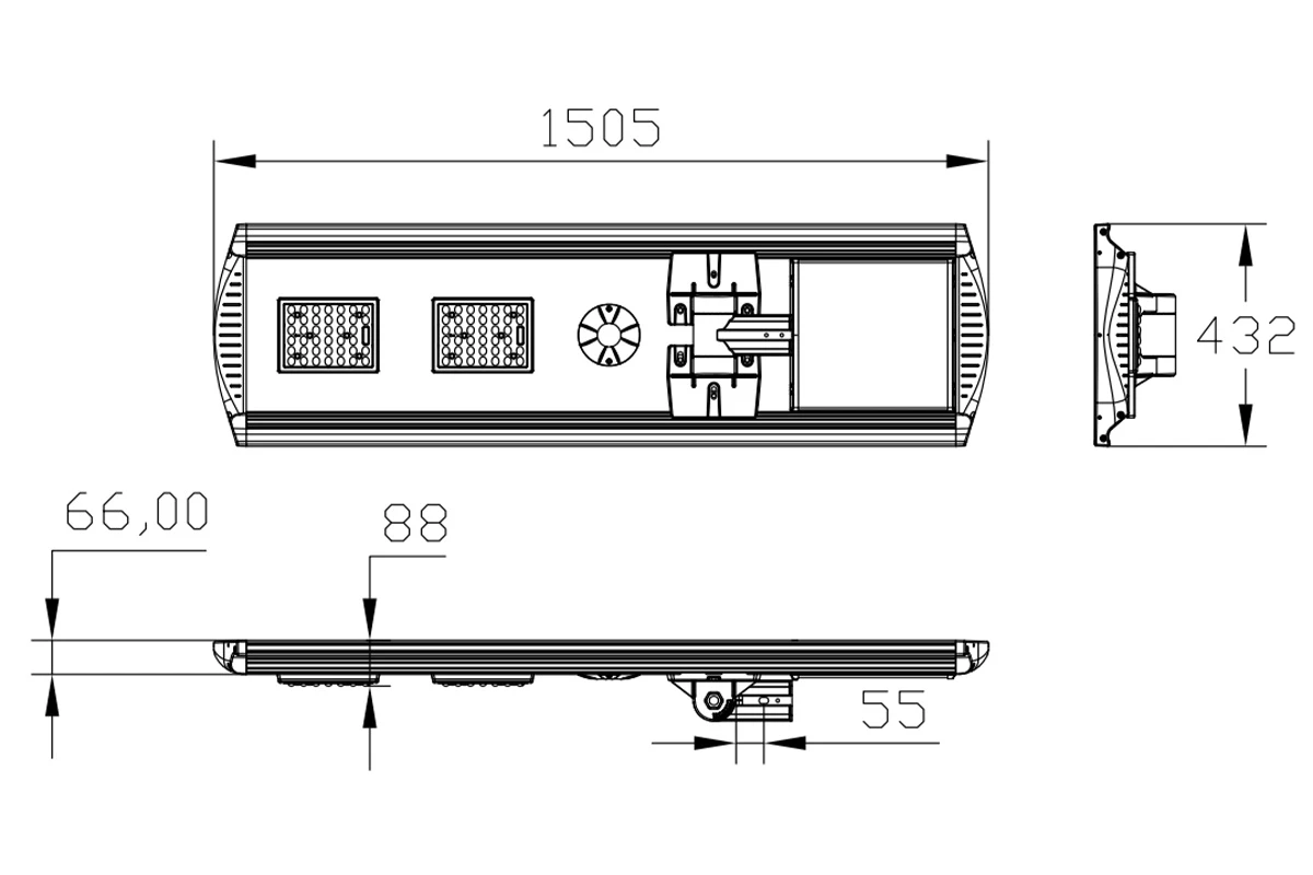 Integrated solar street lamp Integrated solar street lamp